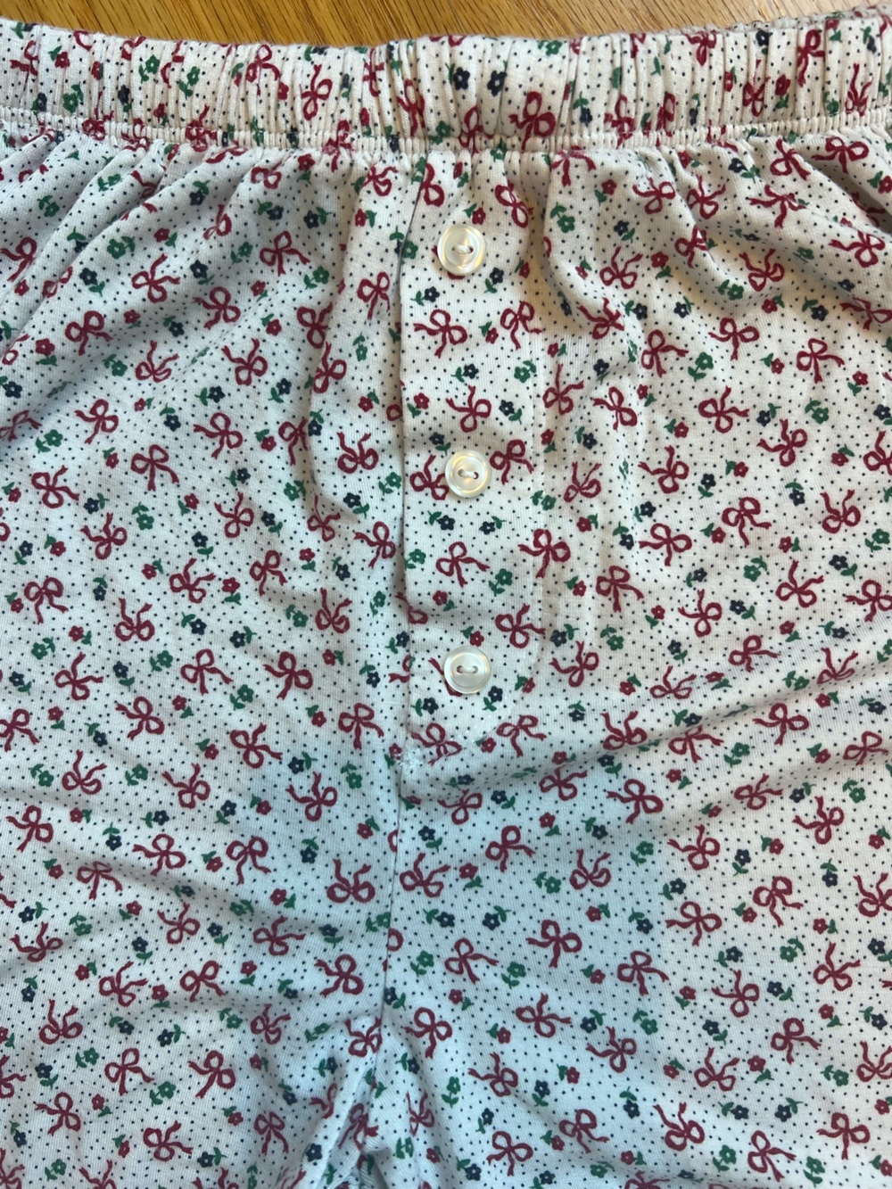 Aerie Red and Navy Bow Print PJ Set - Picture 3 of 6